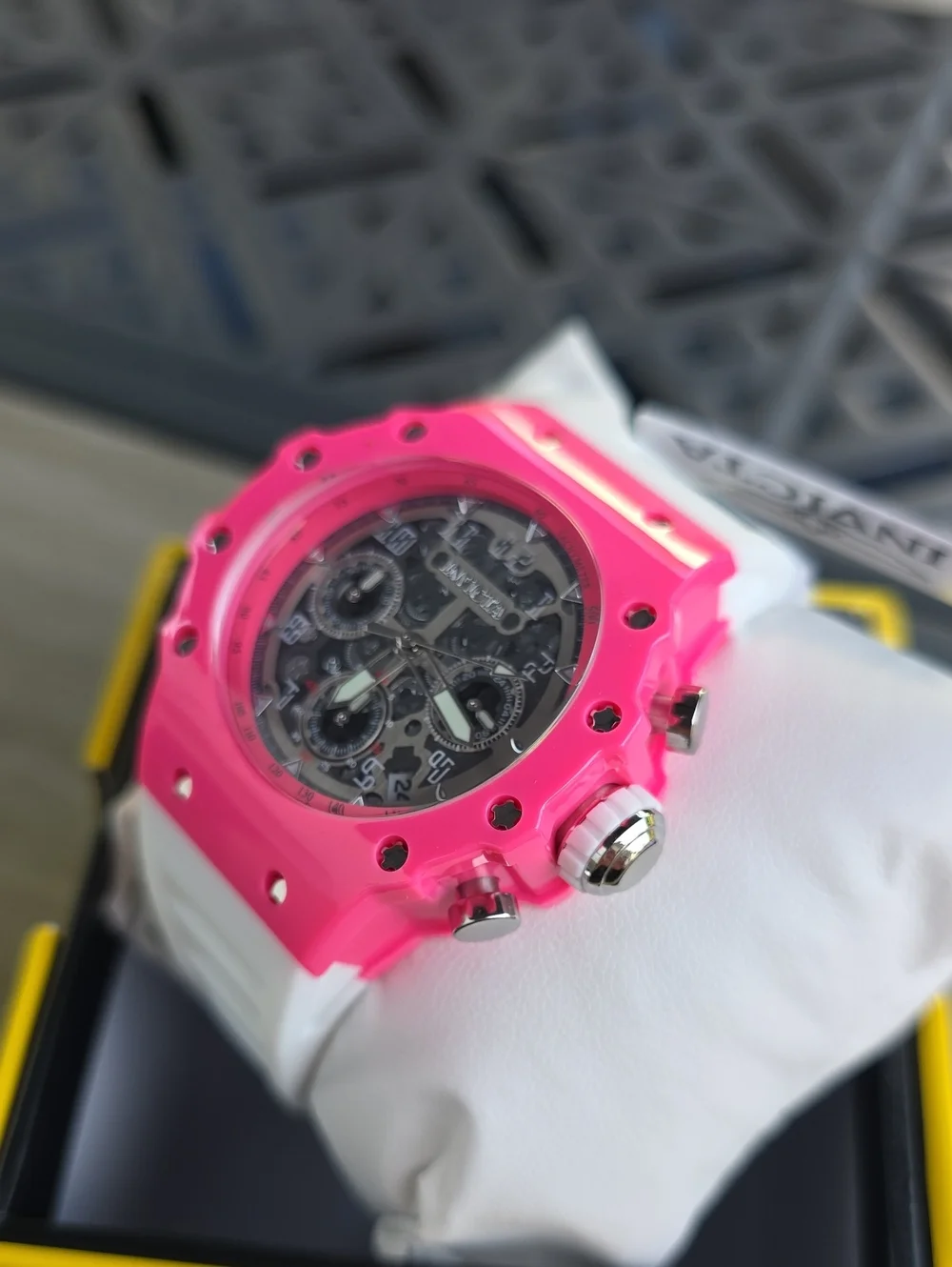 368.  Invicta Racing Apexium Unisex Watch - 41mm, White (69624)